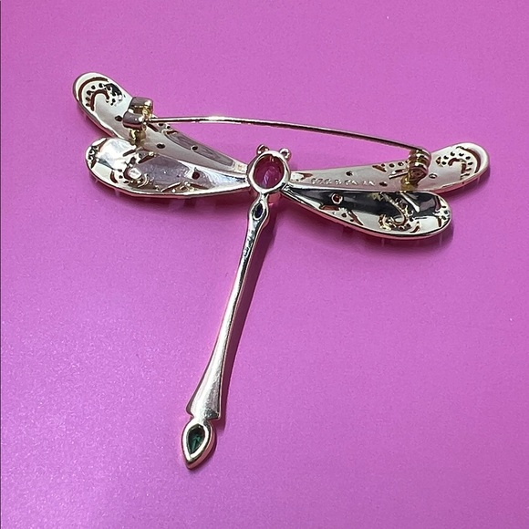 Leverback Mother of Pearl/Abalone Metal Fashion Earrings | eBay Rachel Glauber 14K GP CZ Dragonfly Pin Brooch